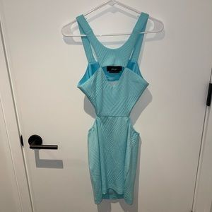Nasty Gal baby blue mini dress with cut outs
